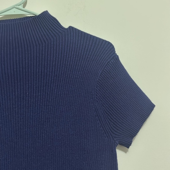 NWT ANTHROPOLOGIE Blue Thea Short sleeve Dress 🔹 - Picture 3 of 9